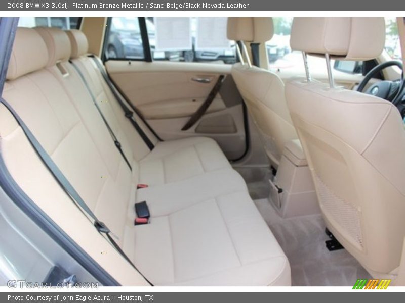 Platinum Bronze Metallic / Sand Beige/Black Nevada Leather 2008 BMW X3 3.0si