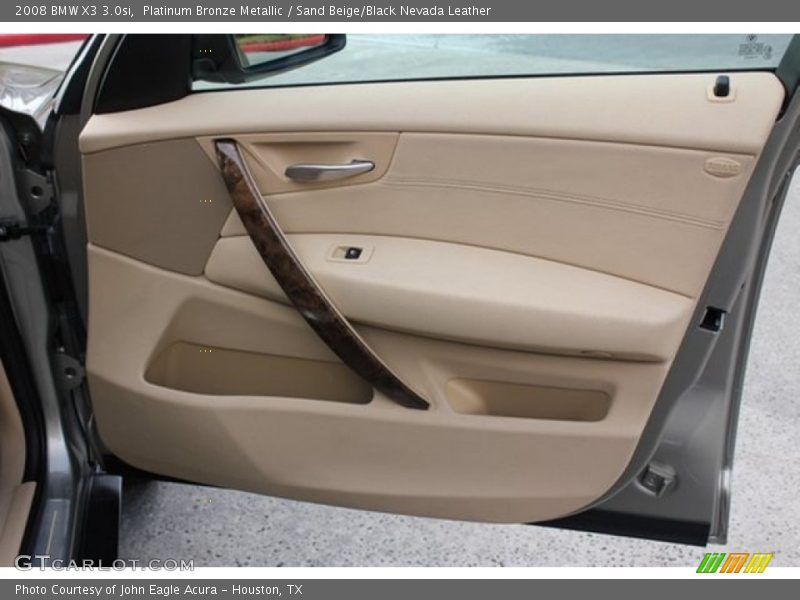 Platinum Bronze Metallic / Sand Beige/Black Nevada Leather 2008 BMW X3 3.0si