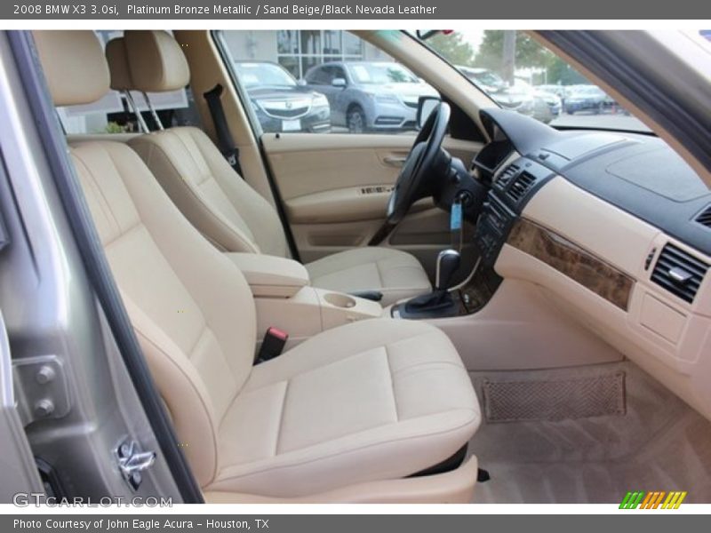 Platinum Bronze Metallic / Sand Beige/Black Nevada Leather 2008 BMW X3 3.0si