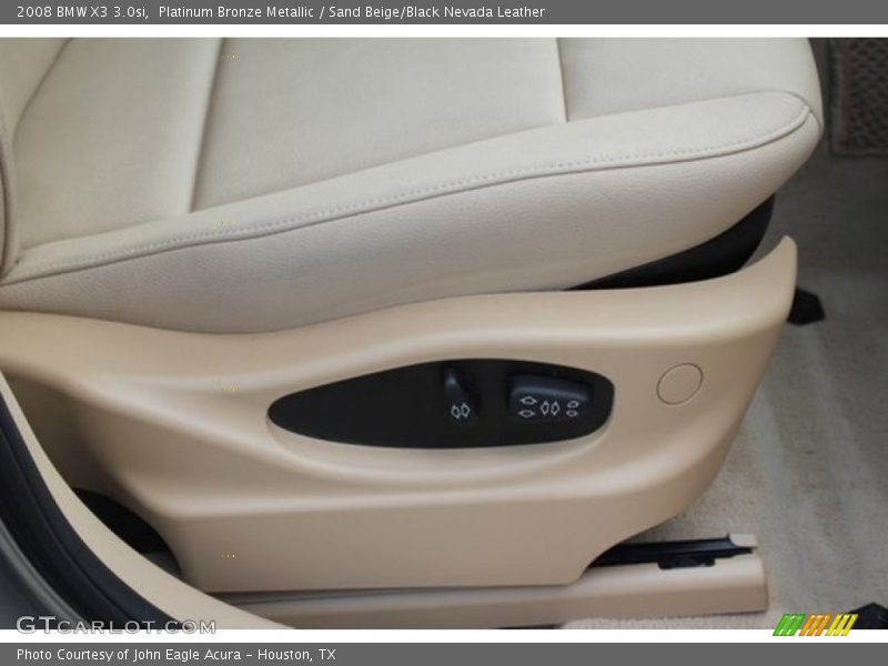 Platinum Bronze Metallic / Sand Beige/Black Nevada Leather 2008 BMW X3 3.0si