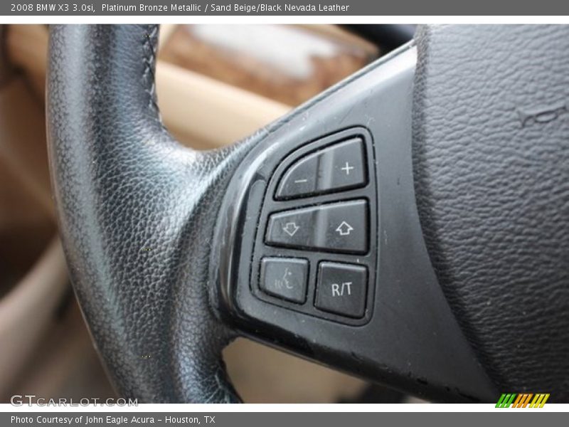 Platinum Bronze Metallic / Sand Beige/Black Nevada Leather 2008 BMW X3 3.0si