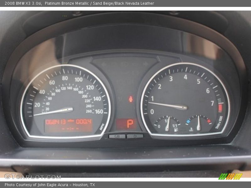Platinum Bronze Metallic / Sand Beige/Black Nevada Leather 2008 BMW X3 3.0si