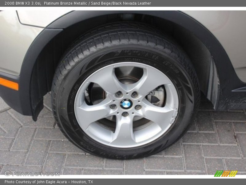 Platinum Bronze Metallic / Sand Beige/Black Nevada Leather 2008 BMW X3 3.0si