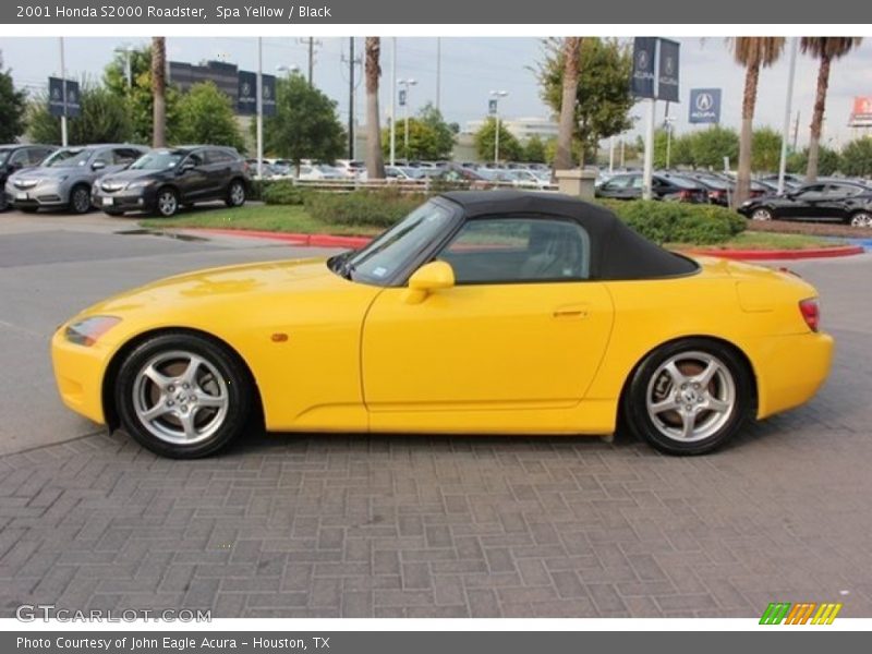 Spa Yellow / Black 2001 Honda S2000 Roadster
