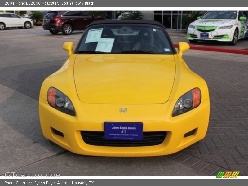 Spa Yellow / Black 2001 Honda S2000 Roadster