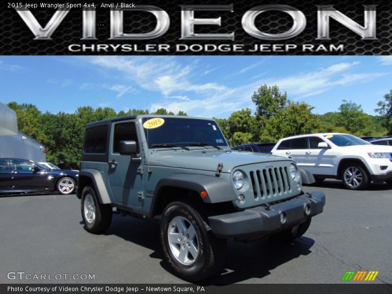 Anvil / Black 2015 Jeep Wrangler Sport 4x4