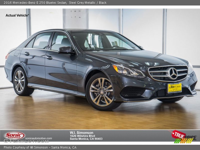 Steel Grey Metallic / Black 2016 Mercedes-Benz E 250 Bluetec Sedan