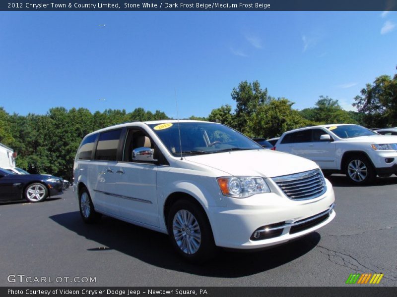 Stone White / Dark Frost Beige/Medium Frost Beige 2012 Chrysler Town & Country Limited