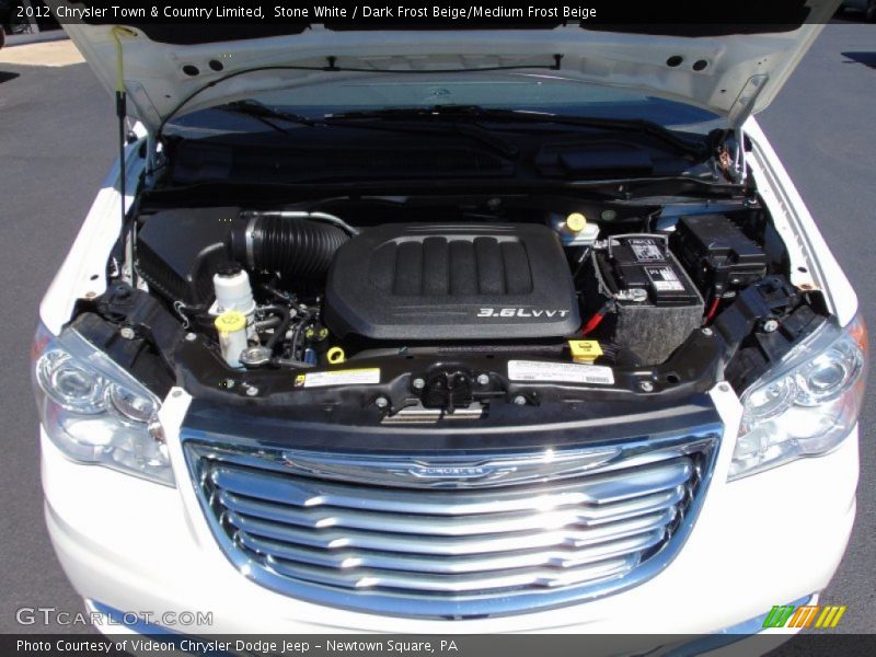 Stone White / Dark Frost Beige/Medium Frost Beige 2012 Chrysler Town & Country Limited