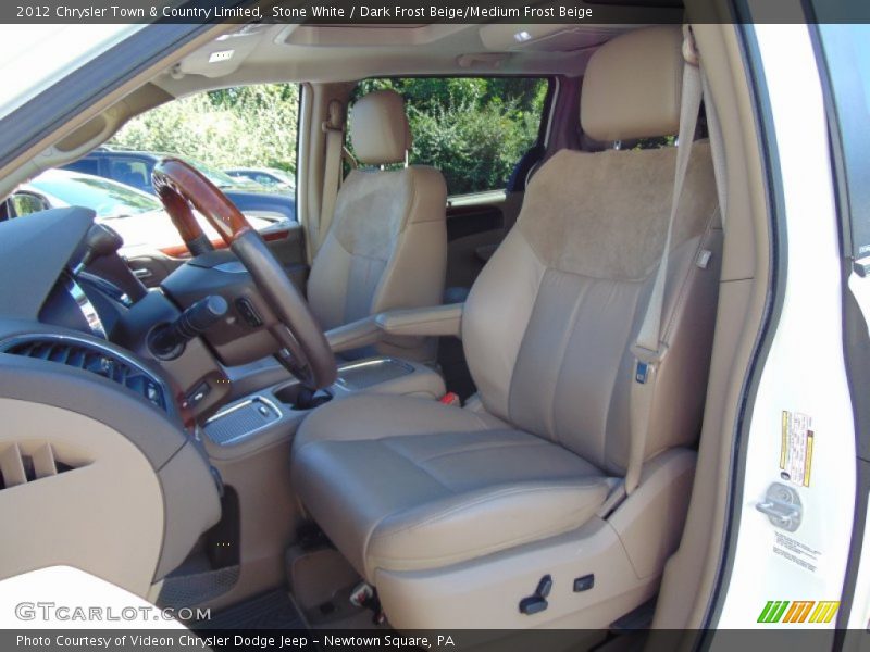 Stone White / Dark Frost Beige/Medium Frost Beige 2012 Chrysler Town & Country Limited