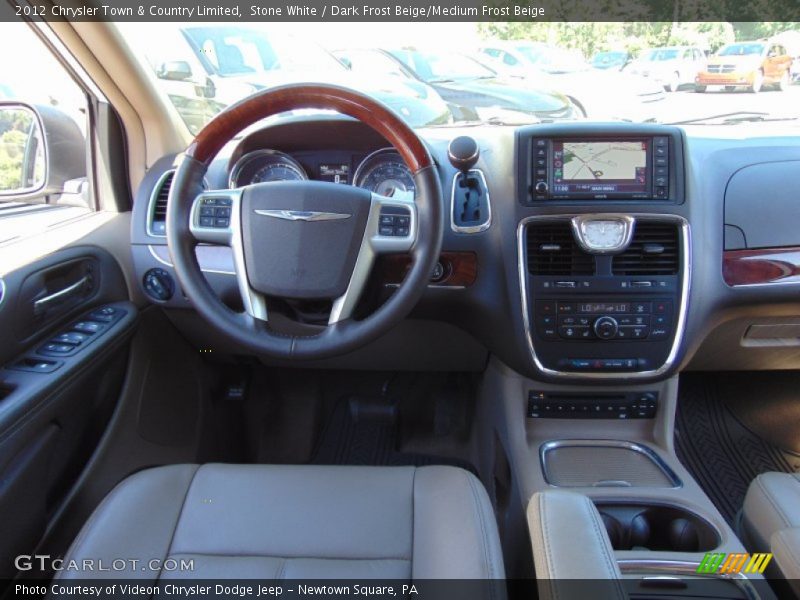 Stone White / Dark Frost Beige/Medium Frost Beige 2012 Chrysler Town & Country Limited
