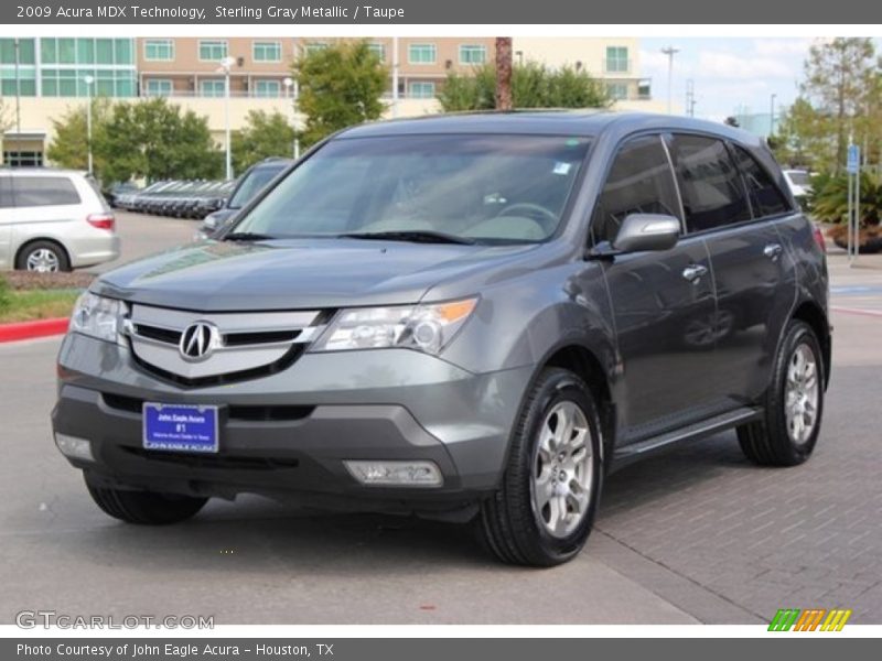 Sterling Gray Metallic / Taupe 2009 Acura MDX Technology