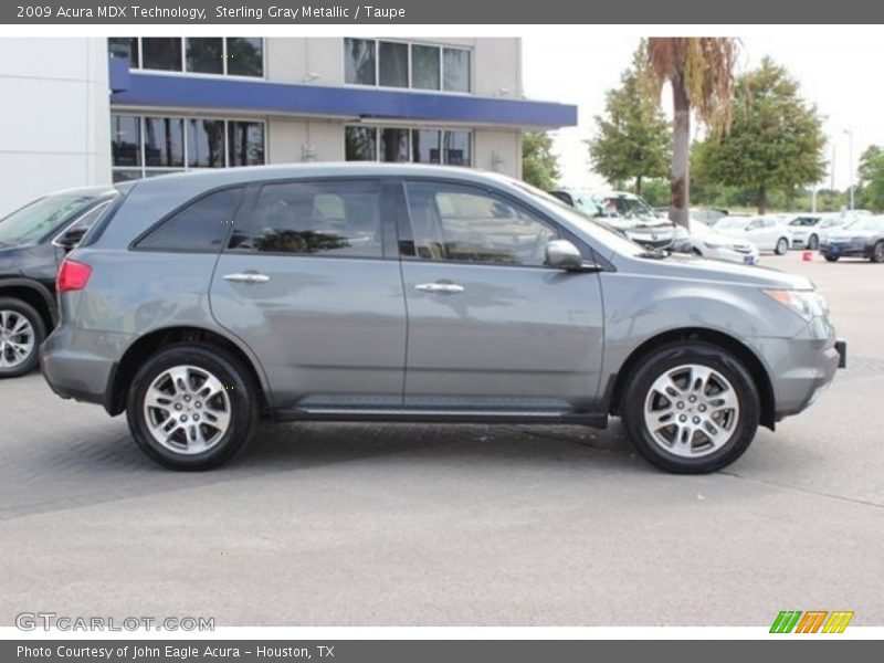 Sterling Gray Metallic / Taupe 2009 Acura MDX Technology