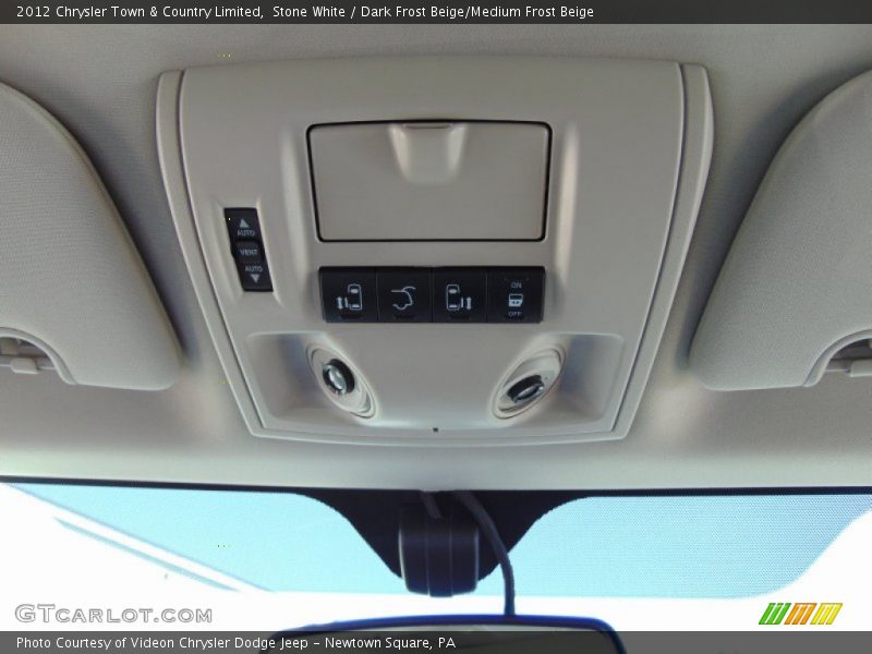 Stone White / Dark Frost Beige/Medium Frost Beige 2012 Chrysler Town & Country Limited