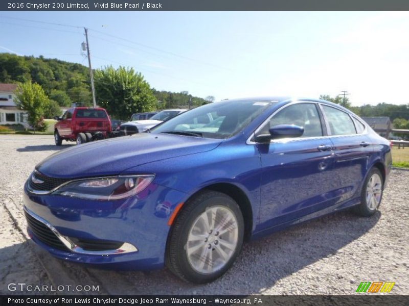 Vivid Blue Pearl / Black 2016 Chrysler 200 Limited
