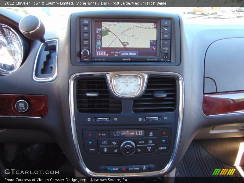 Stone White / Dark Frost Beige/Medium Frost Beige 2012 Chrysler Town & Country Limited