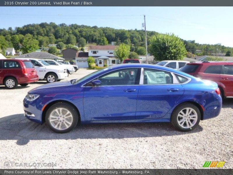 Vivid Blue Pearl / Black 2016 Chrysler 200 Limited