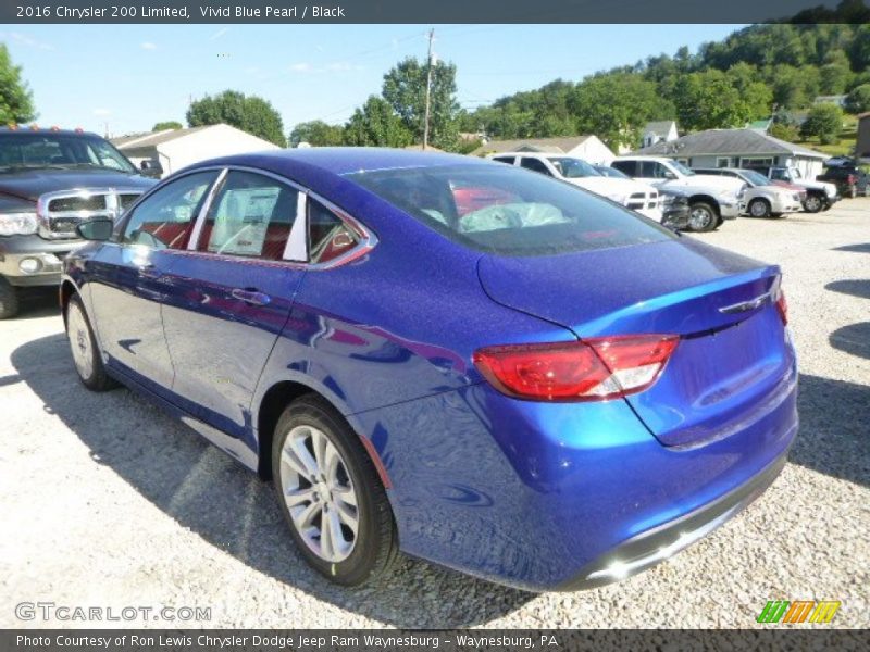 Vivid Blue Pearl / Black 2016 Chrysler 200 Limited