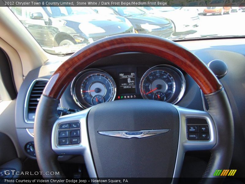 Stone White / Dark Frost Beige/Medium Frost Beige 2012 Chrysler Town & Country Limited