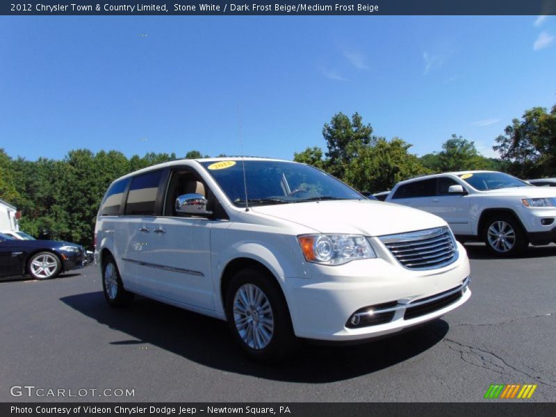 Stone White / Dark Frost Beige/Medium Frost Beige 2012 Chrysler Town & Country Limited