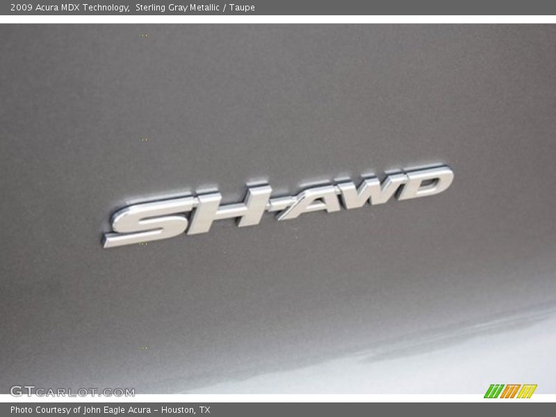 Sterling Gray Metallic / Taupe 2009 Acura MDX Technology