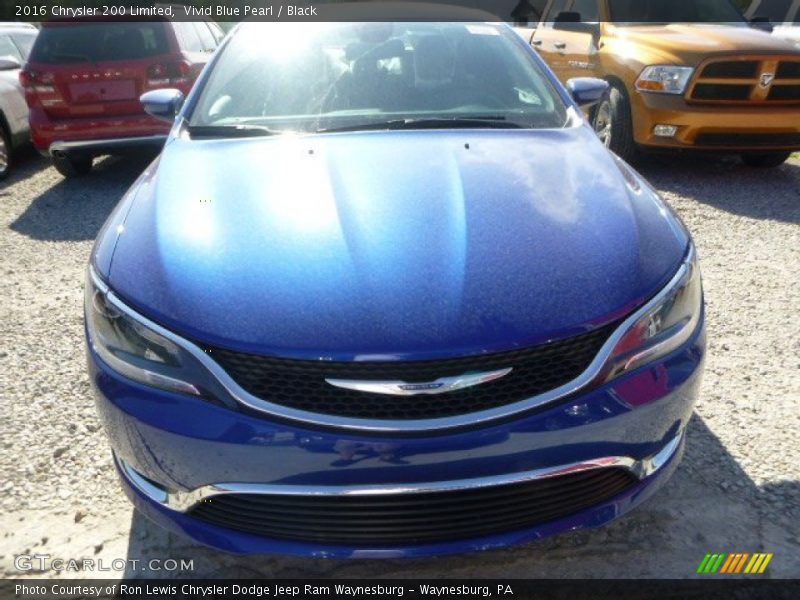 Vivid Blue Pearl / Black 2016 Chrysler 200 Limited