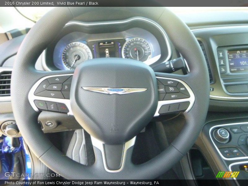 Vivid Blue Pearl / Black 2016 Chrysler 200 Limited