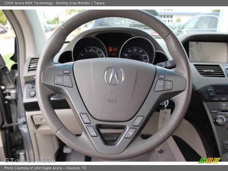 Sterling Gray Metallic / Taupe 2009 Acura MDX Technology