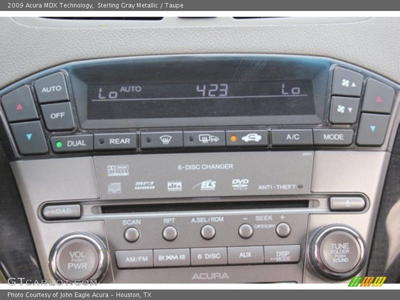Sterling Gray Metallic / Taupe 2009 Acura MDX Technology