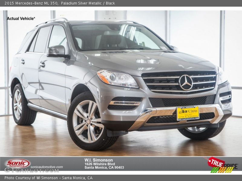 Paladium Silver Metallic / Black 2015 Mercedes-Benz ML 350