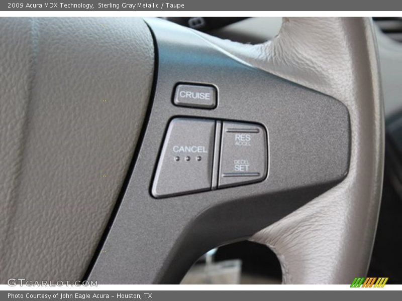 Sterling Gray Metallic / Taupe 2009 Acura MDX Technology