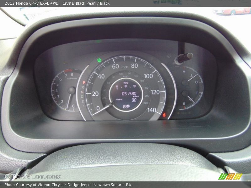 Crystal Black Pearl / Black 2012 Honda CR-V EX-L 4WD