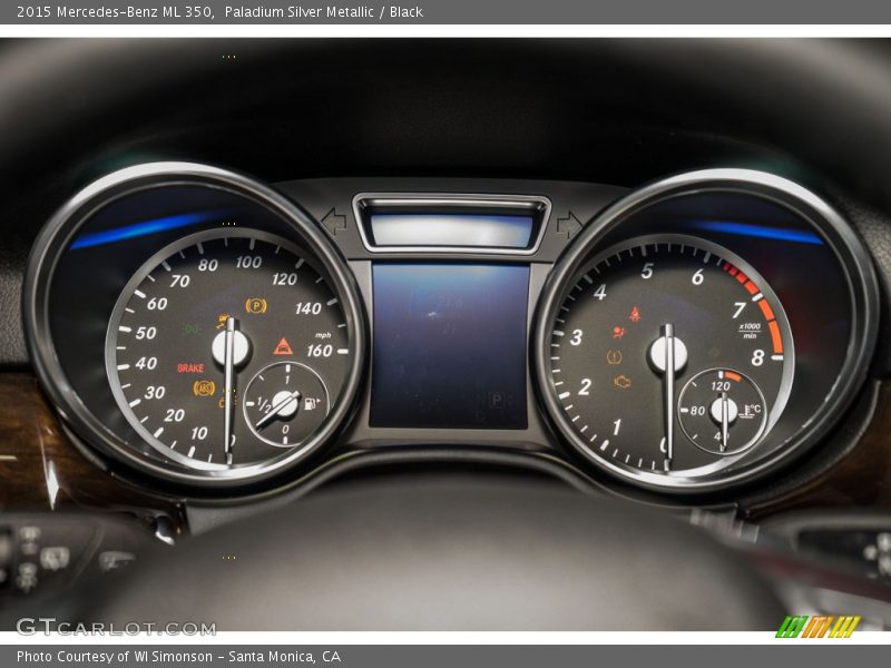 Paladium Silver Metallic / Black 2015 Mercedes-Benz ML 350