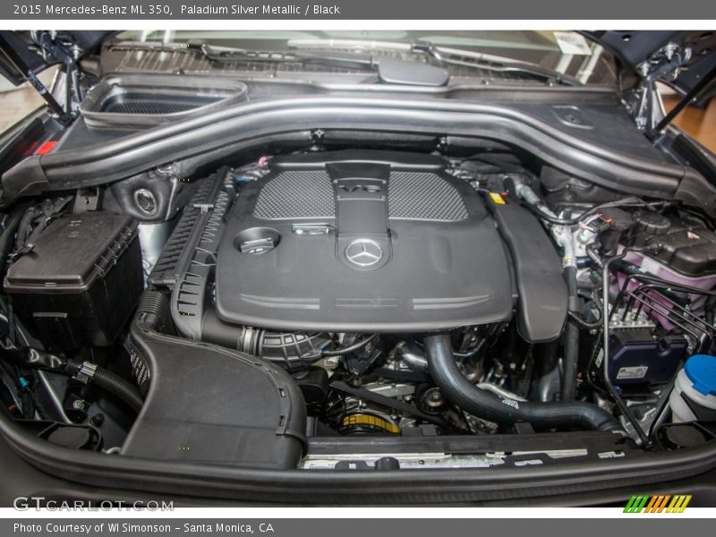 Paladium Silver Metallic / Black 2015 Mercedes-Benz ML 350