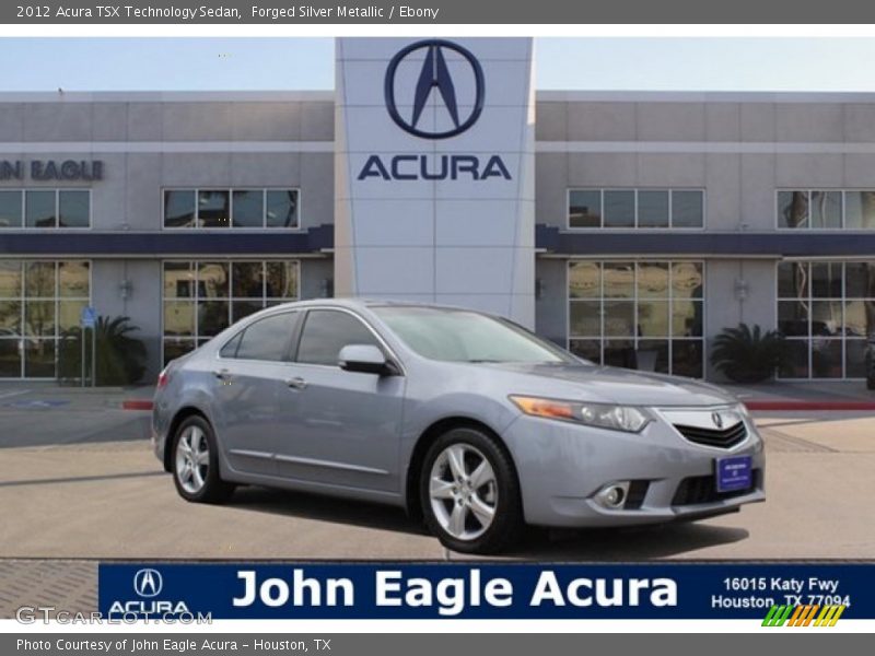 Forged Silver Metallic / Ebony 2012 Acura TSX Technology Sedan