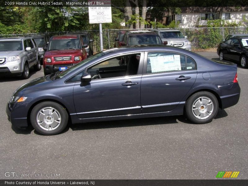 Magnetic Pearl / Blue 2009 Honda Civic Hybrid Sedan