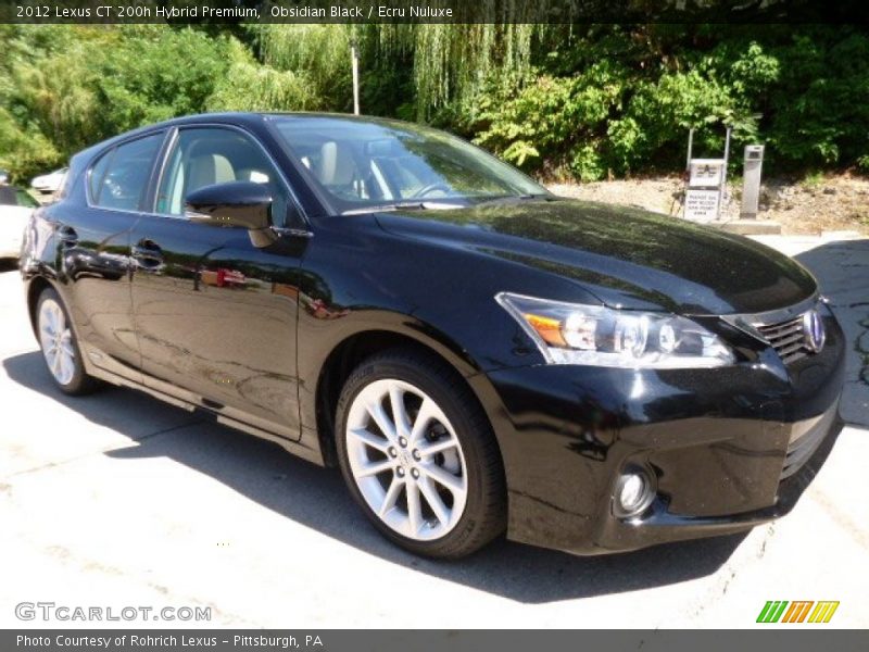 Obsidian Black / Ecru Nuluxe 2012 Lexus CT 200h Hybrid Premium