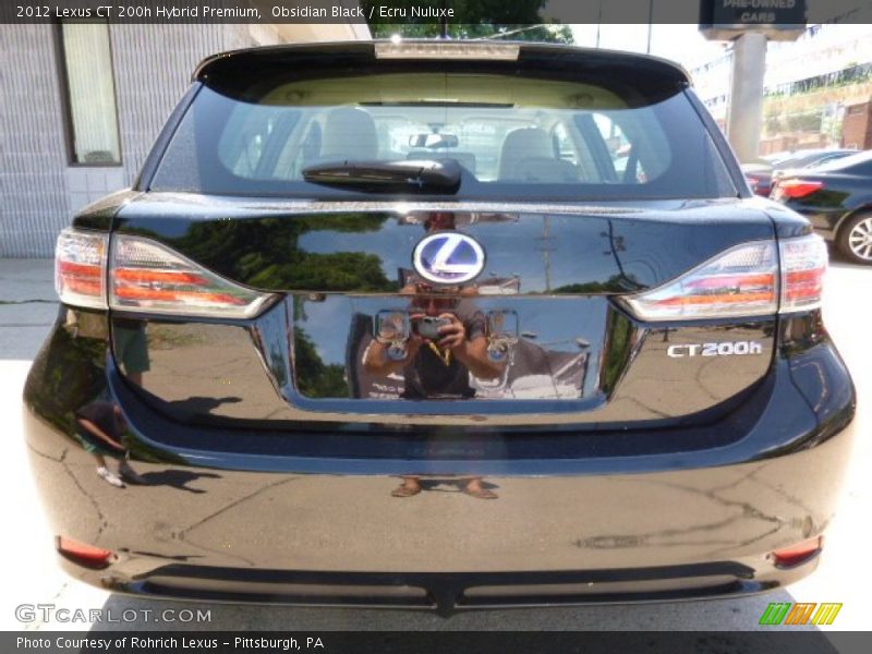 Obsidian Black / Ecru Nuluxe 2012 Lexus CT 200h Hybrid Premium