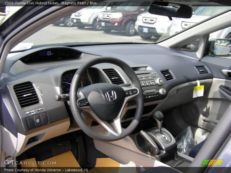 Magnetic Pearl / Blue 2009 Honda Civic Hybrid Sedan