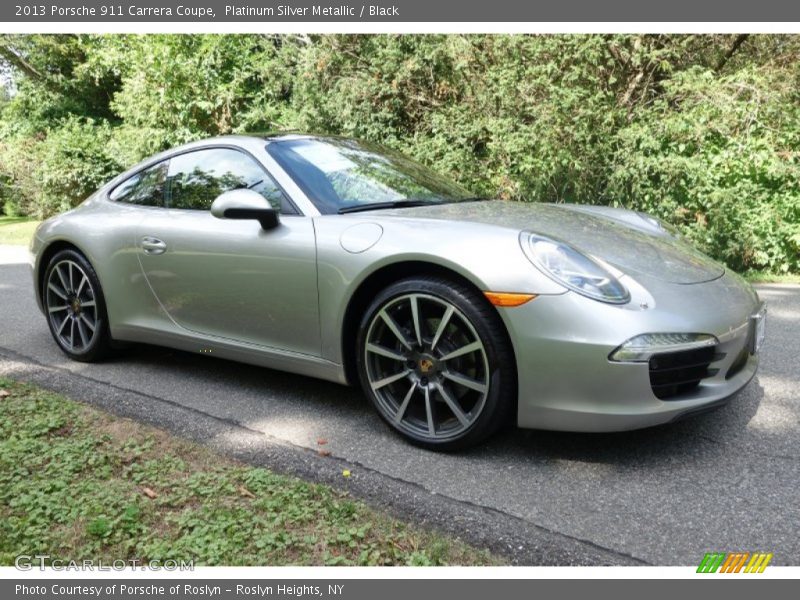 Platinum Silver Metallic / Black 2013 Porsche 911 Carrera Coupe