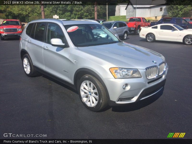 Mineral Silver Metallic / Black 2013 BMW X3 xDrive 28i