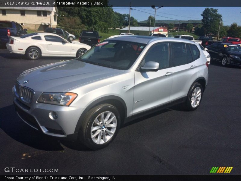 Mineral Silver Metallic / Black 2013 BMW X3 xDrive 28i