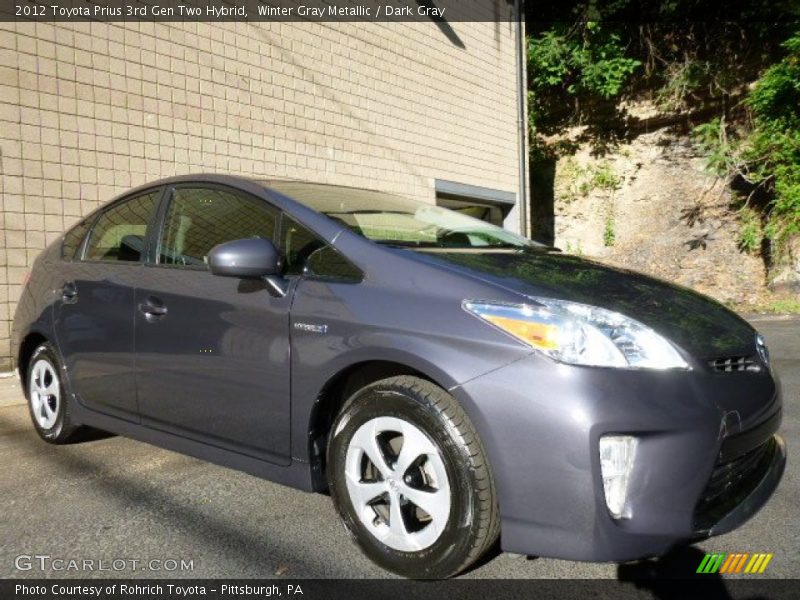 Winter Gray Metallic / Dark Gray 2012 Toyota Prius 3rd Gen Two Hybrid