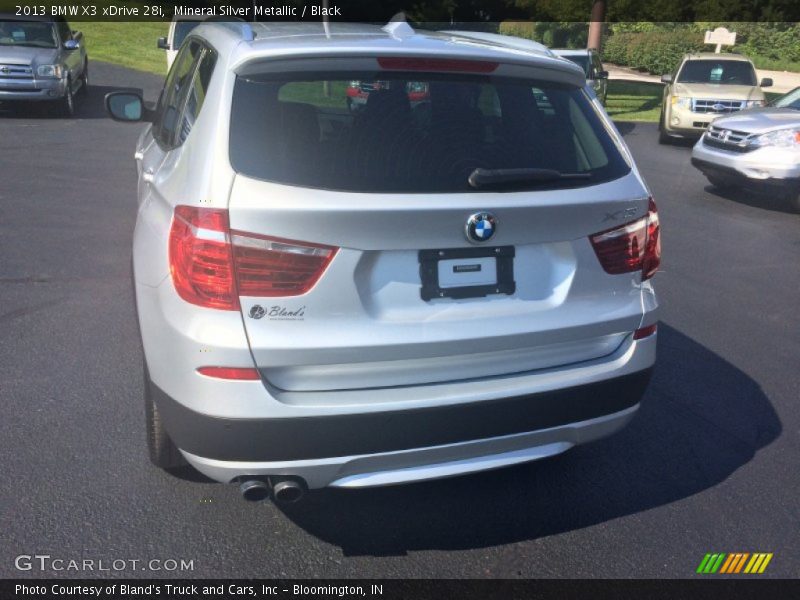 Mineral Silver Metallic / Black 2013 BMW X3 xDrive 28i
