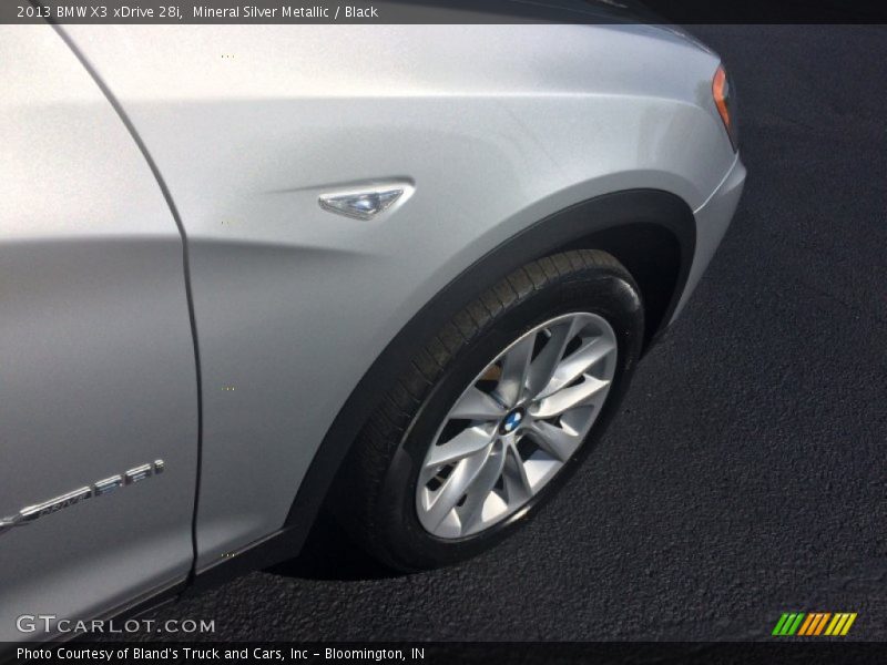 Mineral Silver Metallic / Black 2013 BMW X3 xDrive 28i