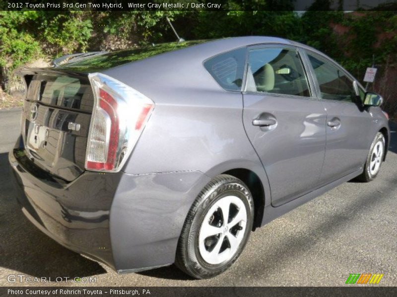 Winter Gray Metallic / Dark Gray 2012 Toyota Prius 3rd Gen Two Hybrid