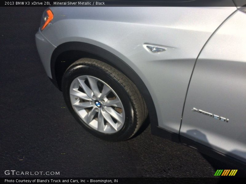 Mineral Silver Metallic / Black 2013 BMW X3 xDrive 28i