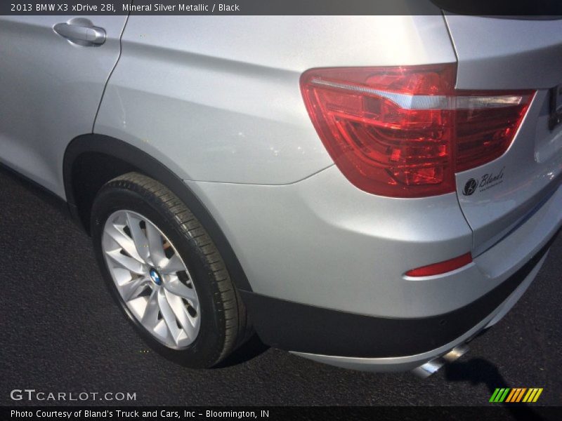Mineral Silver Metallic / Black 2013 BMW X3 xDrive 28i