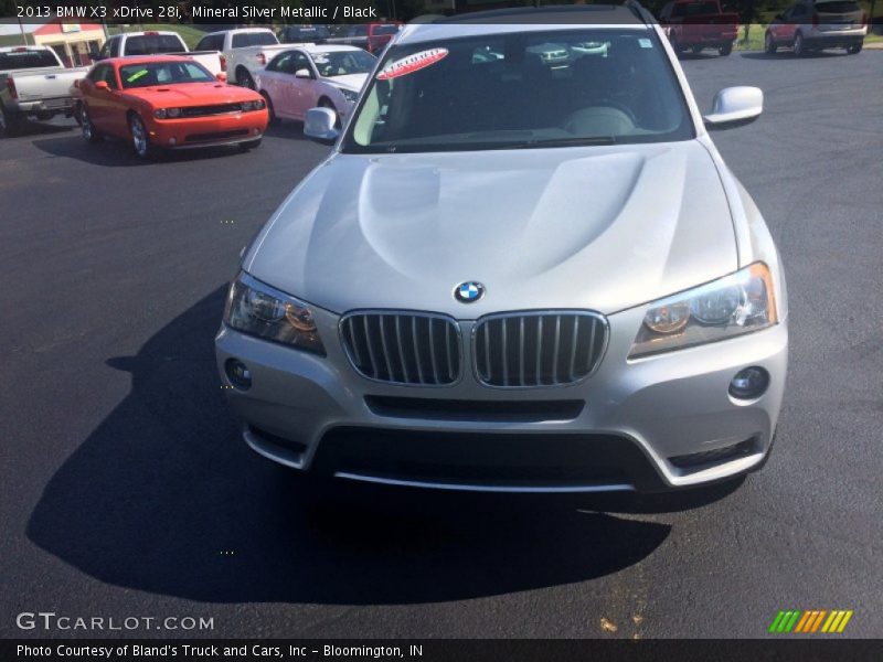 Mineral Silver Metallic / Black 2013 BMW X3 xDrive 28i