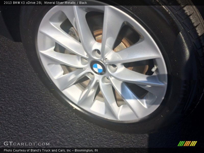 Mineral Silver Metallic / Black 2013 BMW X3 xDrive 28i